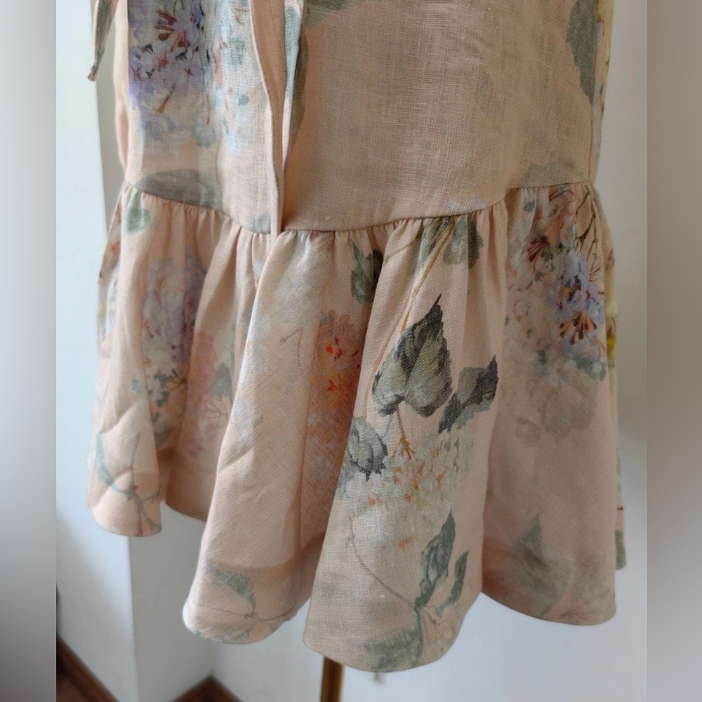 Zimmermann Illuminate Peplum Mini Dress, New - Picture 9 of 10